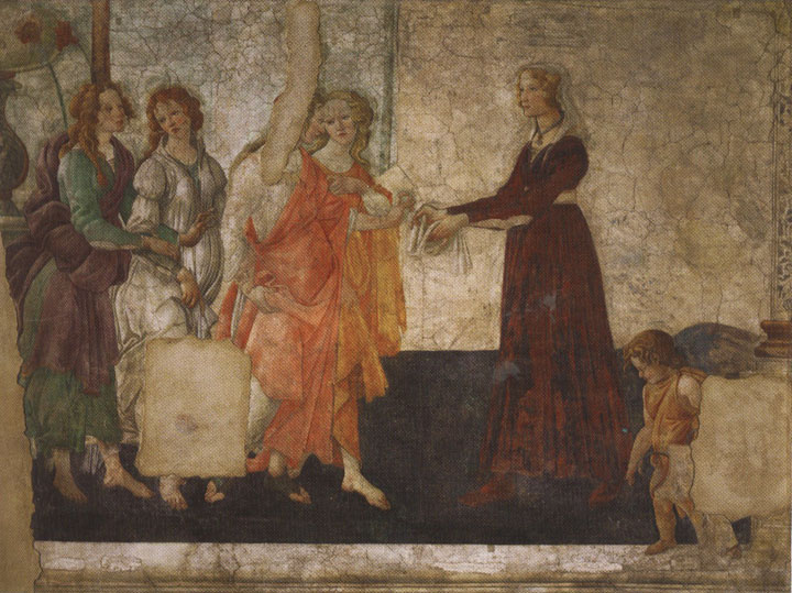 Venus and the Graces offering gifts to a young woman (mk36)